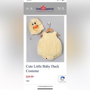 Baby duck Halloween costume 6-12 mo
